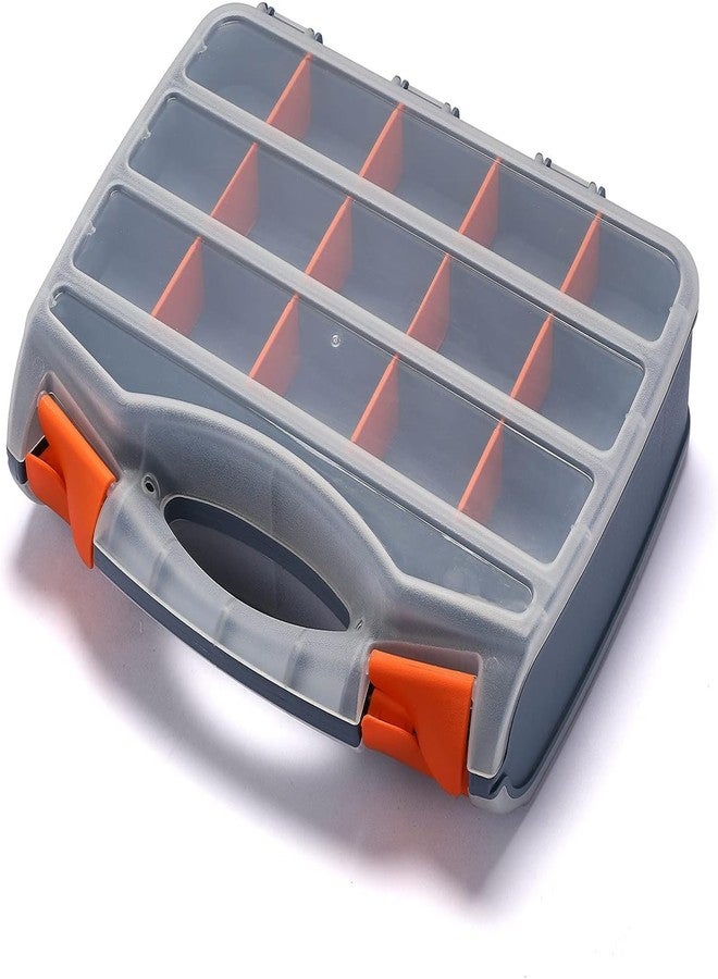 LASALE Plastic Tool Storage Box for Nails, Screws, Nuts, and Bolts - Stackable Multi-Utility Tool Organizer Box (Empty) (Style-2) - Image 1